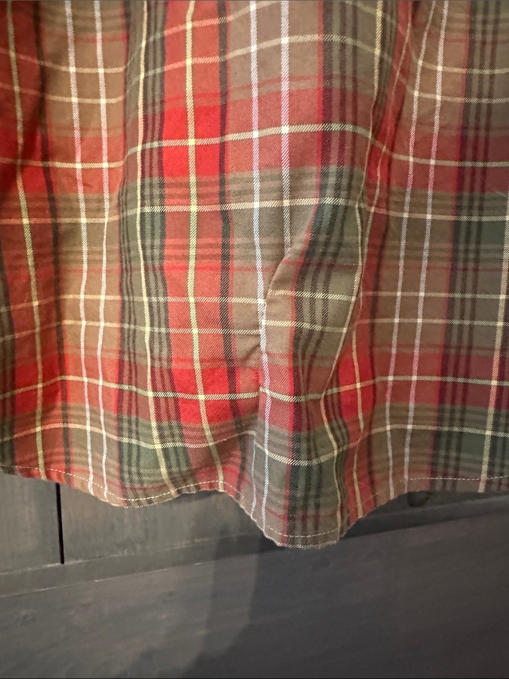 Lauren Ralph Lauren Red and Green Plaid Button-Down Shirt - Picture 8 of 8